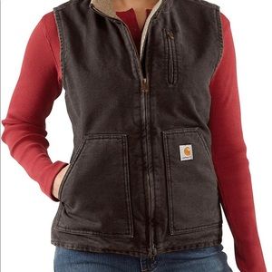 Carhartt brown vest . Only worn one time! originally paid $110 for it